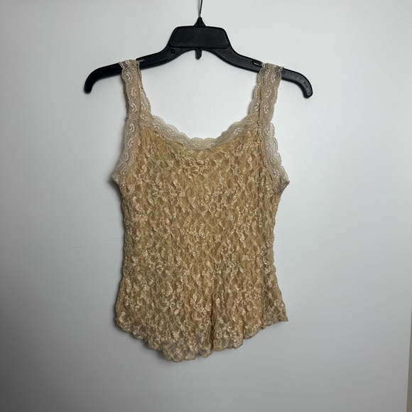 New York & Company Beige Lace Camisole with Front Bow - Picture 2 of 7